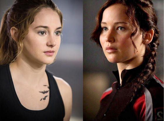 Jennifer Lawrence, The Hunger Games, Shailene Woodley, Divergent Jennifer Lawrence, The Hunger Games, Shailene Woodley, Divergent